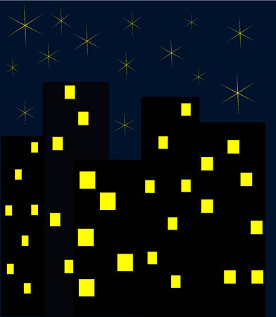 Night at the city. illustrationのイラスト素材