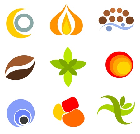 Set of colorful vector icons and symbolsのイラスト素材