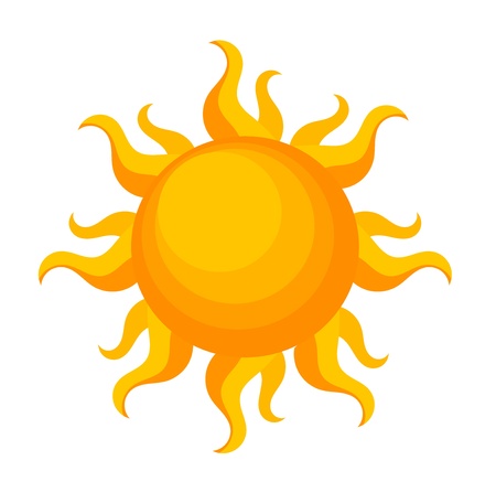 Fantasy sun over white. のイラスト素材