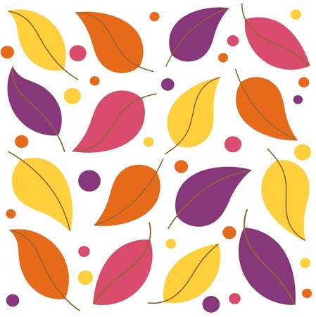 Colorful leaf background. Vector illustrationのイラスト素材