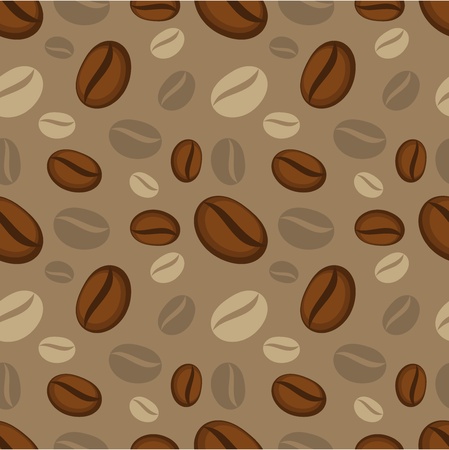 Seamless pattern of coffee beans. illustrationのイラスト素材