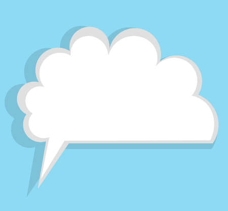 Speech cloud over blue. Vector illustrationのイラスト素材