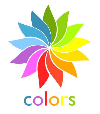Colorful rainbow fan symbol. Vector illustrationのイラスト素材
