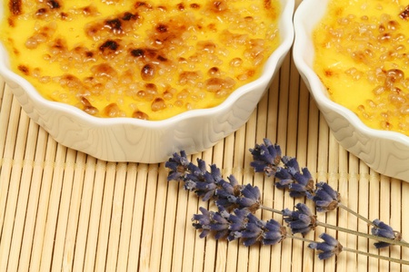 French caramelized dessert - creme bruleeの写真素材