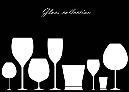 Glass collection. Vector illustrationのイラスト素材
