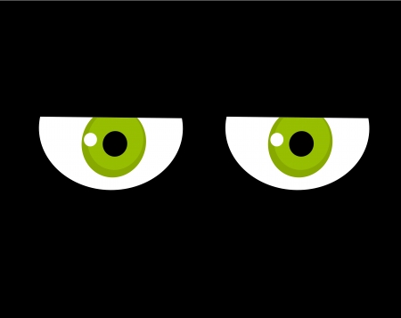 Sad looking green eyesのイラスト素材