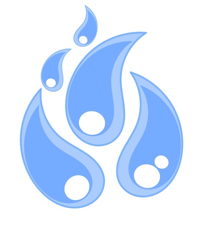 Symbolic water drops. Vector illustrationのイラスト素材