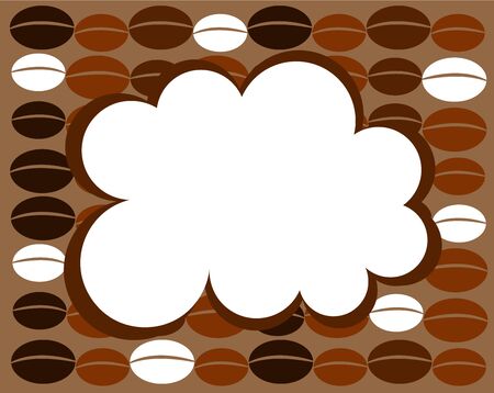Coffee bean background with copy space in cloudのイラスト素材