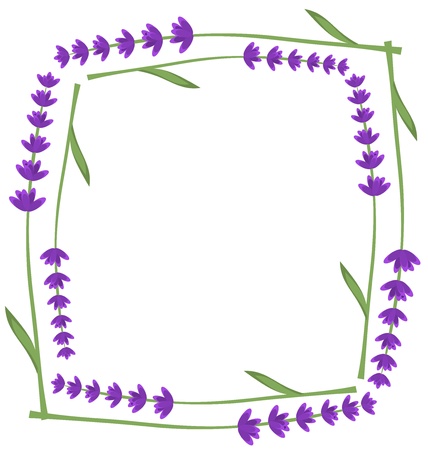Lavender frameのイラスト素材