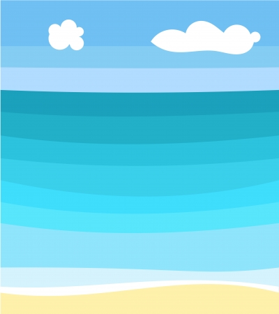 Sea scape and beach. のイラスト素材