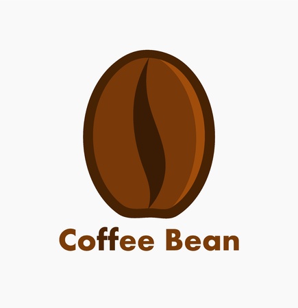 Coffee bean symbol or icon. Vector illustrationのイラスト素材