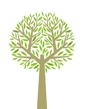 Tree illustration on white background. Vectorのイラスト素材
