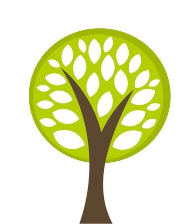 Eco tree symbol illustrationのイラスト素材