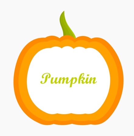 Pumpkin label. Vector illustrationのイラスト素材