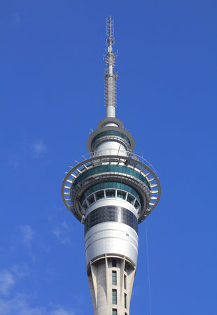 AUCKLAND, NEW ZEALAND - OCTOBER 5 : Sky Tower on October 5, 2012 in Auckland, New Zealand. Sky Tower is 328 metres tall and is the tallest building in the Southern Hemisphereのeditorial素材