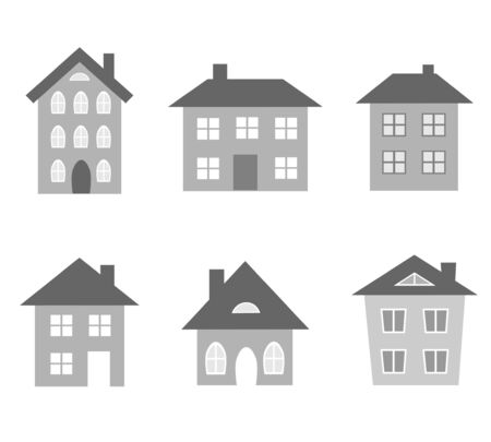 Set of houses icons. のイラスト素材