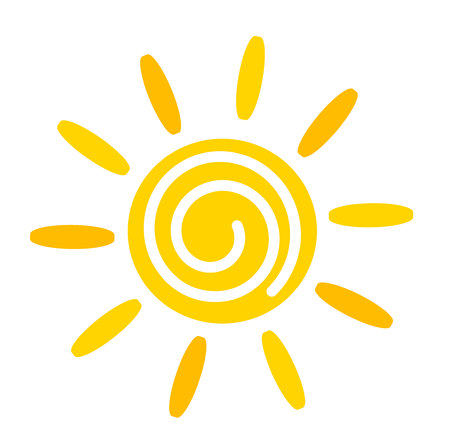 Yellow Sun icon. のイラスト素材
