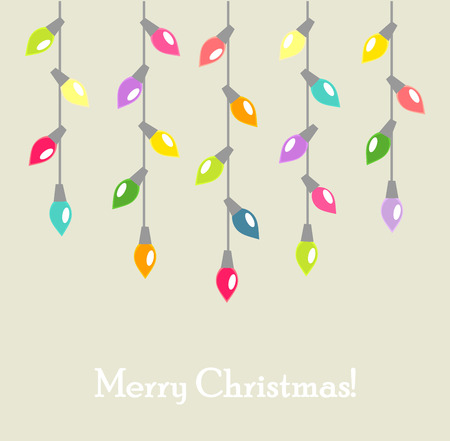 Christmas lights background. Vector illustrationのイラスト素材