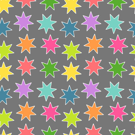 Colorful stars seamless vector pattternのイラスト素材