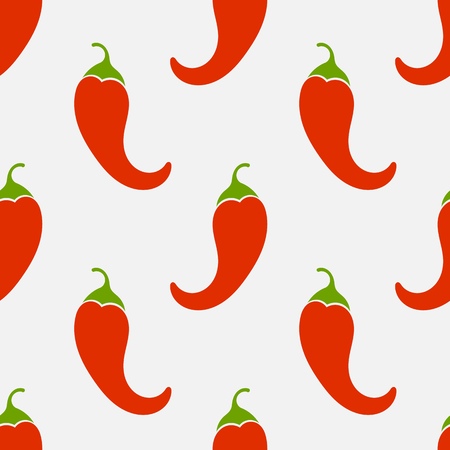 Chili peppers seamless pattern. Vector illustrationのイラスト素材