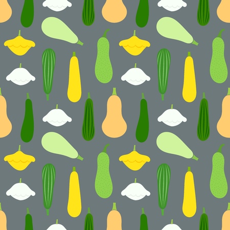 Summer squash seamless pattern. Vector illustrationのイラスト素材
