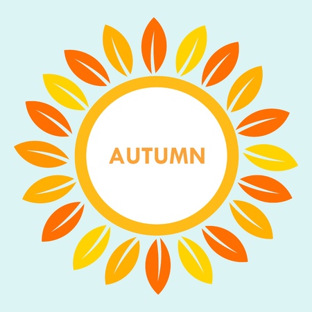 Autumn sun flower background. Vector illustrationのイラスト素材