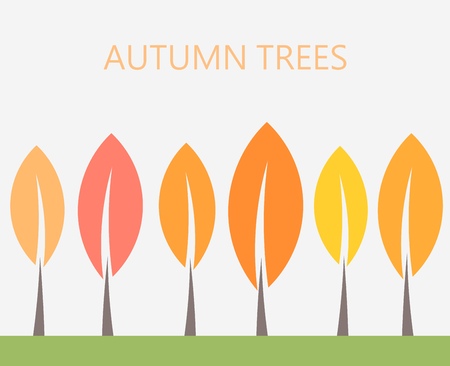 Autumn trees. Vector illustrationのイラスト素材