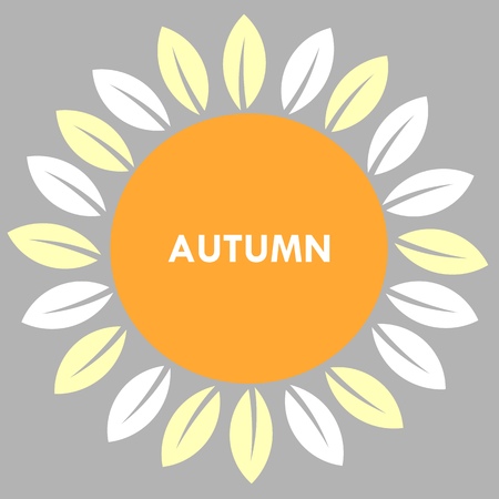 Autumn sun flower background. Vector illustrationのイラスト素材