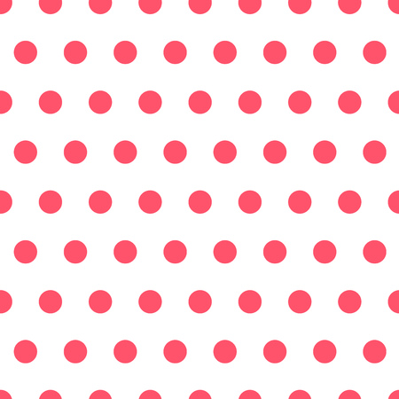 Red polka dot pattern. Vector illustrationのイラスト素材