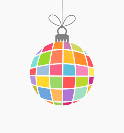 Colorful Christmas bauble. Vector illustrationのイラスト素材