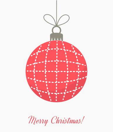 Red Christmas bauble. Vector illustrationのイラスト素材