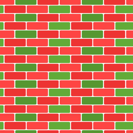 Christmas tiles brick wall pattern. Vector illustrationのイラスト素材