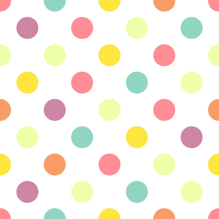 Polka dot colors pattern. Vector illustrationのイラスト素材