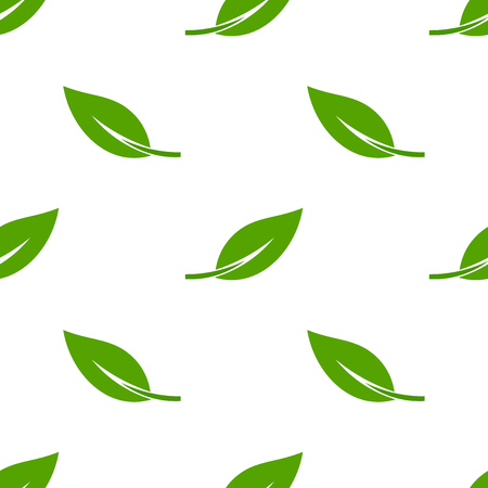 Green leaves seamless pattern.のイラスト素材