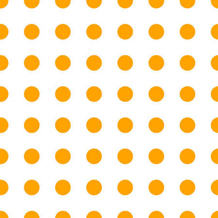 Polka dot orange pattern. Vector illustrationのイラスト素材