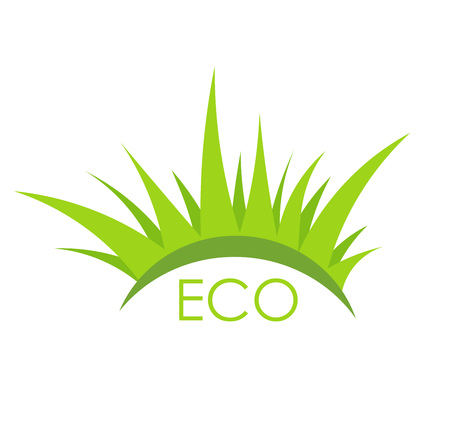 Eco plant grass symbol. Vector illustrationのイラスト素材