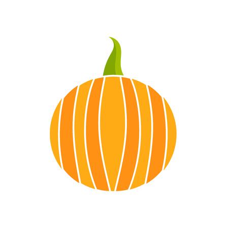 Orange pumpkin icon. Vector illustrationのイラスト素材