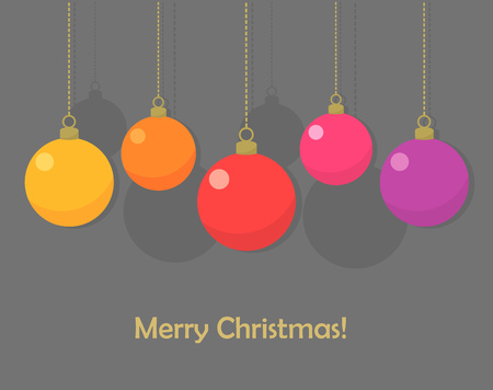 Christmas baubles background. Vector illustrationのイラスト素材