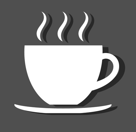 White coffee cup. Vector illustrationのイラスト素材