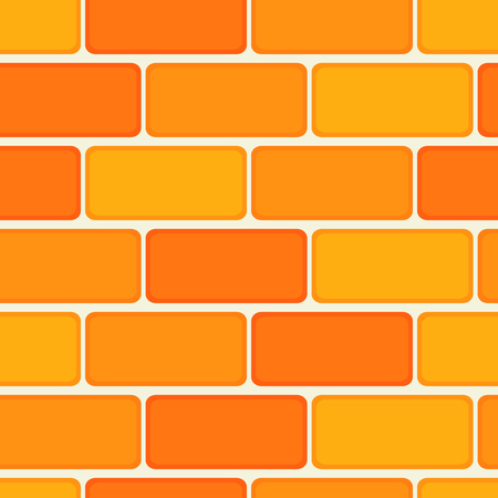 Brick wall seamless tile pattern illustrationのイラスト素材