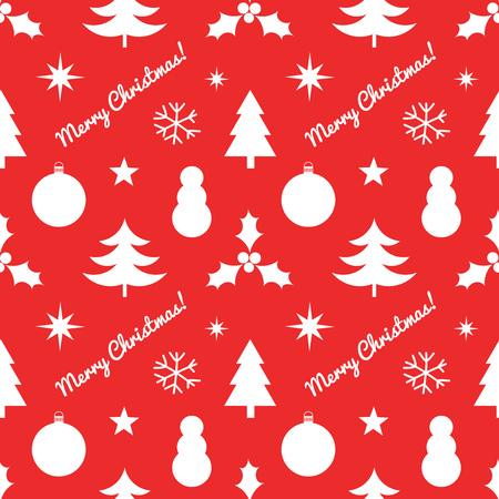 Christmas ornaments seamless pattern. Vector illustrationのイラスト素材