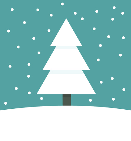 Christmas winter tree.のイラスト素材