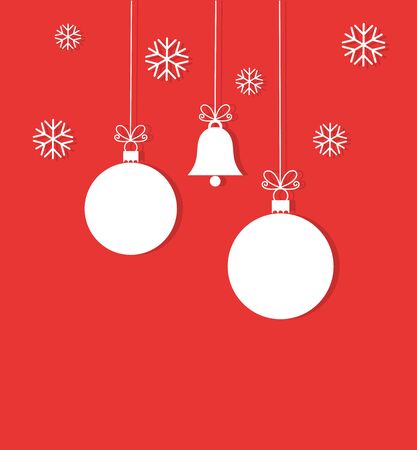 Christmas red background. Vector illustrationのイラスト素材