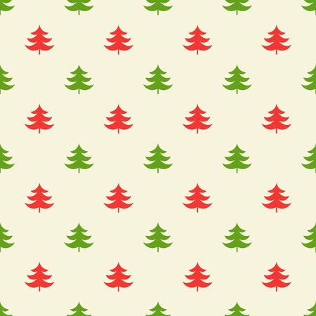 Christmas trees seamless pattern. Vector illustrationのイラスト素材
