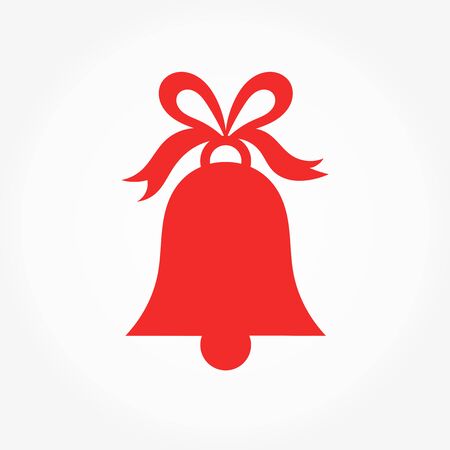 Red bell icon. Vector illustrationのイラスト素材