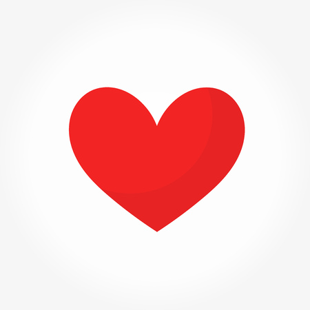 Cute red heart icon. Vector illustrationのイラスト素材