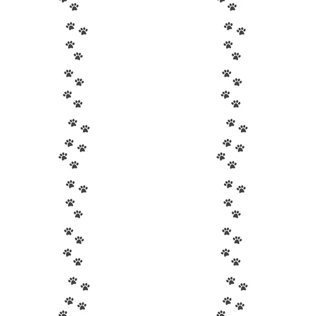 A Cat footprint trace pattern. Vector illustrationのイラスト素材