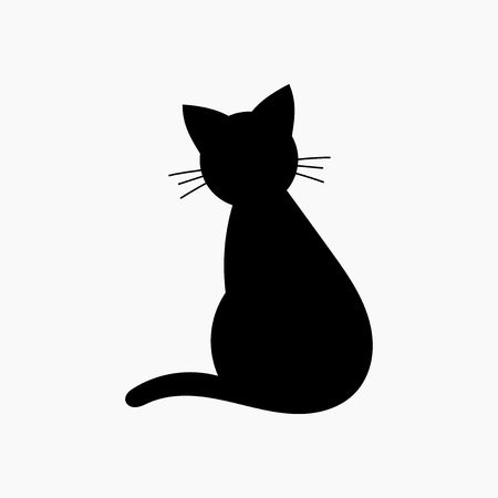 Cat shape icon. Vector illustrationのイラスト素材