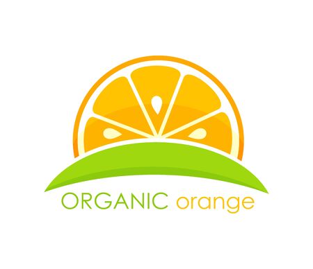 Organic orange symbol. Vector illustrationのイラスト素材