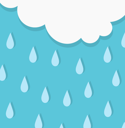 Raining cloud background. Vector illustrationのイラスト素材